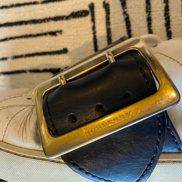 Burberry Westford Buckle Strap Sneakers Cream 8 - Picture 5 of 13